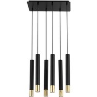 Hängeleuchte Schwarz Gold Modern Metall Esszimmer von Sigma