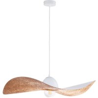 Hängeleuchte Weiß Kupfer E27 Modern Wellenschirm von Sigma