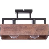 Holz Deckenlampe Metall Schwarz E27 2-flammig L:40 cm Holz Deckenlampe Metall Schwarz E27 2-flammig L:40 cm von Sigma