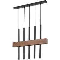 Holz Pendelleuchte Schwarz Metall wohnlich G9 Zylinder Holz Pendelleuchte Schwarz Metall wohnlich G9 Zylinder von Sigma
