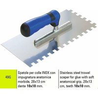 Inox zahnkelle zahnspachtel GLŽäTTKELLE fž£r klebe Sigma 49G 28X13 cm zahnkamm 10X10 mm von Sigma