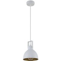 Industrial Pendelleuchte Metall Weiß Gold Ø15 cm rund Industrial Pendelleuchte Metall Weiß Gold Ø15 cm rund von Sigma