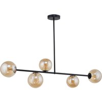 Deckenleuchte Glas Bernstein Metall Schwarz G9 blendarm von Sigma