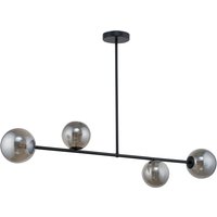 Kugel Deckenlampe Grau Glas Schwarz Metall E27 L:108 cm von Sigma