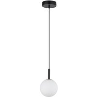 Kugel Hängeleuchte Schwarz Weiß Metall Glas Ø14 cm rund von Sigma