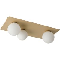 Längliche Deckenleuchte Gold Glas Metall 62 cm 3-flmg Längliche Deckenleuchte Gold Glas Metall 62 cm 3-flmg von Sigma