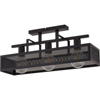 Lange Deckenleuchte Schwarz Metall 3-flammig Industrie Lange Deckenleuchte Schwarz Metall 3-flammig Industrie von Sigma