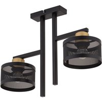 Deckenleuchte Schwarz Gold 2-flammig L:48 cm dekorativ Deckenleuchte Schwarz Gold 2-flammig L:48 cm dekorativ von Sigma