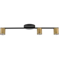 Deckenlampe Schwarz Gold GU10 Metall Zylinder stilvoll von Sigma