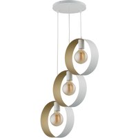 Hängelampe 3-flammig Metall Gold Weiß E27 dekorativ Hängelampe 3-flammig Metall Gold Weiß E27 dekorativ von Sigma