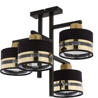 Blendarme Deckenleuchte Schwarz Gold Design E27 L:48 cm von Sigma
