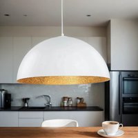 Moderne Hängeleuchte Weiß Gold Ferra von Sigma