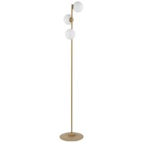Moderne Stehlampe Gold Metall Glas Kugel G9 160 cm hoch von Sigma