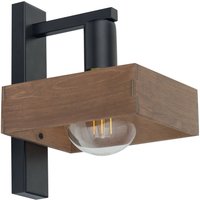 Wandleuchte Holz Metall Schwarz gemütlich 15cm schmal Wandleuchte Holz Metall Schwarz gemütlich 15cm schmal von Sigma