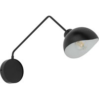 Wandlampe Schwarz Weiß Metall H:30 cm E27 stylisch von Sigma