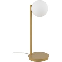 Nachttischlampe Gold Metall Glas Kugel 43cm G9 klein von Sigma