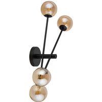 Wandleuchte Bernstein Glas Kugeln 4-flammig B:78 cm von Sigma