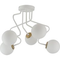 Große Deckenlampe Glas Metall blendarm G9 B:53 cm von Sigma