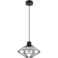 Runde Hängelampe Schwarz Metall E27 Ø28 cm stylisch von Sigma