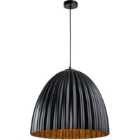 Hängelampe Schwarz Kupfer Loft Stil E27 Ø70 cm groß