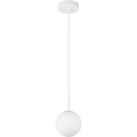 Pendelleuchte Weiß Kugel Metall Glas blendarm Ø14 cm G9 von Sigma
