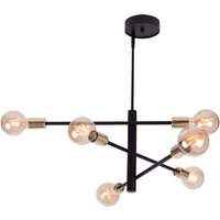 E27 Pendelleuchte Gold Schwarz B:69 cm Mehrflammig E27 Pendelleuchte Gold Schwarz B:69 cm Mehrflammig von Sigma