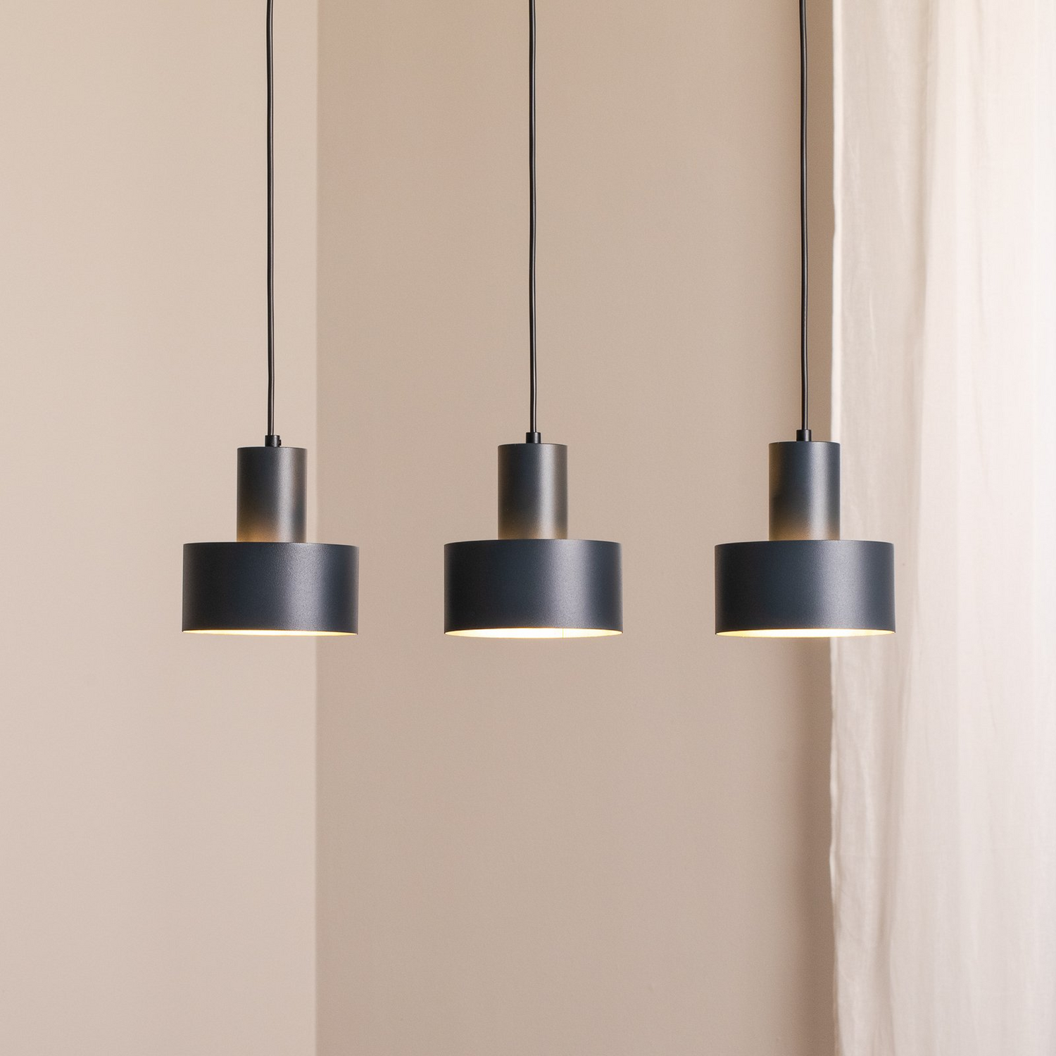 B-Ware Rif Hängeleuchte Pendelleuchte Lampe 3fl Anthrazit Linear Stahl von Sigma