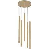 Goldene Hängelampe Metall Zylinder Modern 5-flmg rund Goldene Hängelampe Metall Zylinder Modern 5-flmg rund von Sigma