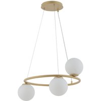 Runde Pendelleuchte Metall Glas Gold Ø48 cm dekorativ von Sigma