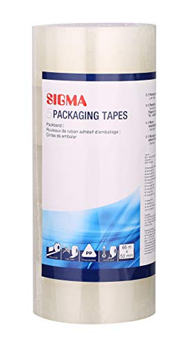 SIGMA Paketband | Klebeband | | transparent | 5x Rollen | 50 mm x 66 m | für Pakete, Umzugskartons, Verpackungsmaterial | Adhesive Tape von Sigma