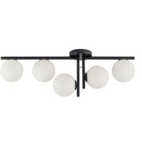 Schwarze Deckenlampe Kugel Glas 5-flammig G9 Metall Schwarze Deckenlampe Kugel Glas 5-flammig G9 Metall von Sigma