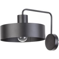 Wandlampe Schwarz Metall E27 H:23 cm Retro Design von Sigma