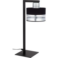 Nachttischleuchte Schwarz Silber Metall 45 cm E27 klein von Sigma