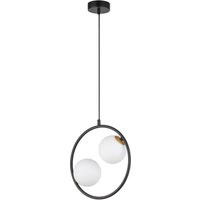 Schwarze Hängelampe Modern Glas Kugel Metall bis 0,9 cm von Sigma