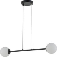 Schwarze Pendellampe Metall Glas Kugel Ø12 cm blendarm von Sigma