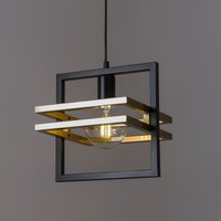 Design Hängelampe Schwarz Gold Metall B:26 cm elegant von Sigma