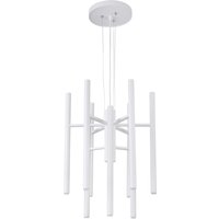 Weiße Pendelleuchte Metall Zylinder Design G9 9-flammig von Sigma