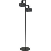 Schwarze Stehlampe Metall E27 groß 160 cm 2-flammig von Sigma