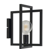 Schwarze Wandlampe Metall E27 H:31 cm minimalistisch von Sigma