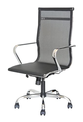 Sigma Bürostuhl EC403 Executive, Drehstuhl mit Armlehne, Höhenverstellbar, ergonomischer Bürodrehstuhl, Arbeitsstuhl, Schreibtischstuhl, 110kg Belastbarkeit, 57 x 55 x 104 cm, Schwarz von Sigma