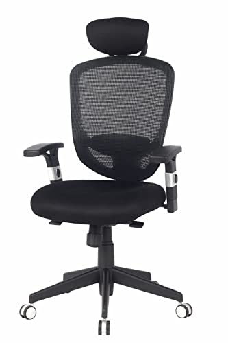 Sigma Bürostuhl EC504, 111.5 x 63.5 x 72 cm, Mesh-Polsterung/Nylon/PP, schwarz von Sigma