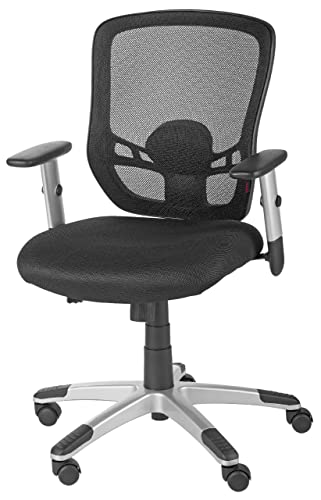 Sigma Bürostuhl SC 401, mit Verstellbarer Sitzhöhe, mit Multifunktionsmechanismus, PP/Nylon/Mesh, 92 x 72.5 x 70 cm, schwarz/grau von Sigma