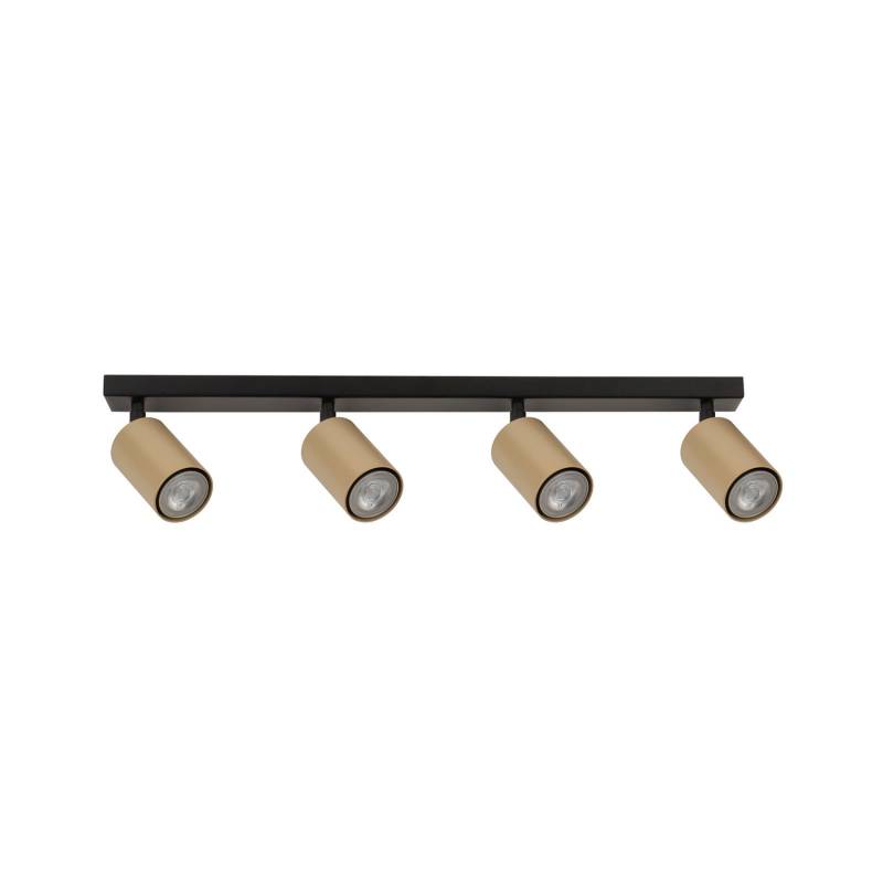 Sigma Deckenstrahler Spot Zoom Schwarz Gold 4 Flammig Gu10 Stahl Deckenleuchte B-Ware von Sigma
