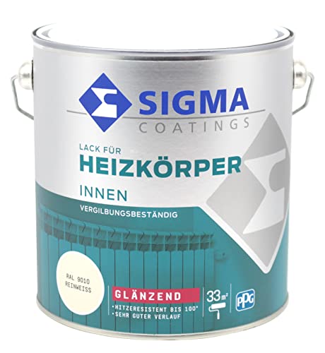 Sigma Heizkörperlack innen weiss glänzend (2,5 Liter) von Sigma