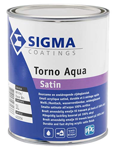 Sigma Torno Aqua Satin weiss 1L Weißlack Acryllack seidenmatt von Sigma