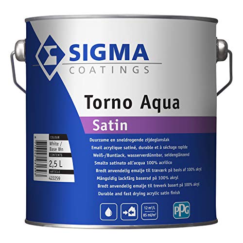 Sigma Torno Aqua Satin weiß 2,5L Weißlack für Innen und Außen von Sigma