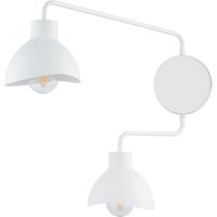 Weiße Wandlampe Metall Lesen E27 H:44 cm stylisch von Sigma