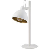 Industrial Tischlampe Weiß Gold Metall 45 cm flexibel von Sigma