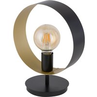 Tischlampe Metall Schwarz Gold Ring 32 cm E27 dekorativ von Sigma