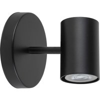 Kleine Wandleuchte Schwarz Metall B:10 cm E27 Modern von Sigma